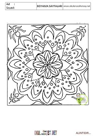 Mandala boyama sayfaları